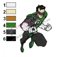 Green Lantern Embroidery Design 04